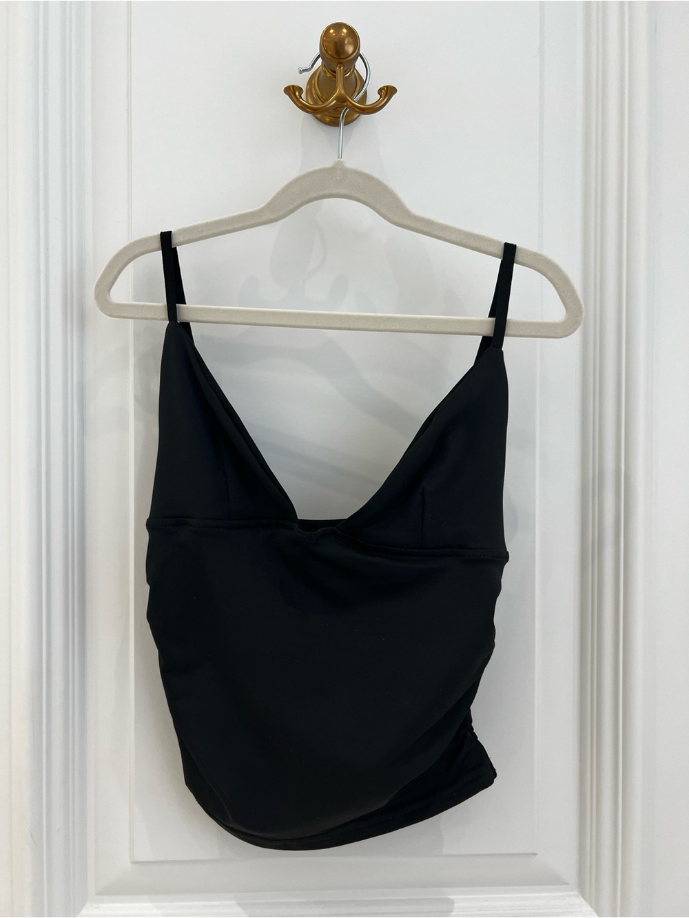 Black Women’s Tank Top - V-Neck Spaghetti Strap